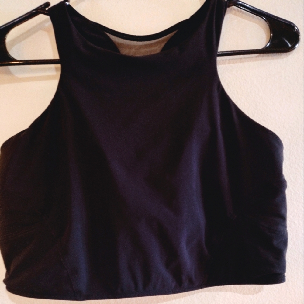 Lululemon Women's Mesh Back Training Bra Size 10 Color Black